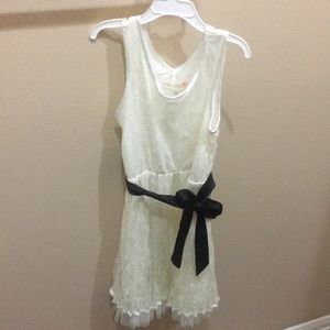 Lace cream color girls dress